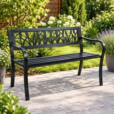 Aga Metalna vrtna klupa 125x53x77 cm