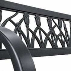 Aga Metalna vrtna klupa 125x53x77 cm