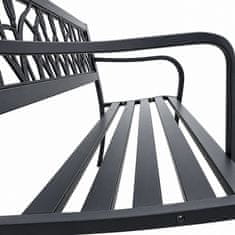 Aga Metalna vrtna klupa 125x53x77 cm