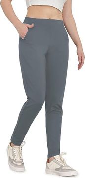 Nikcorp Ženske poslovne hlače Skinny Fit Slim Leg od elastične tehničke tkanine s elastanom sive boje, brzo se suše, prozračne, upijaju vlagu, elastični pojas, 2 prednja, 2 stražnja džepa, veličina 27in M