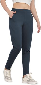 Nikcorp Ženske poslovne hlače Skinny Fit elegantne elastične plave veličina 29 M, mješavina s elastanom, prozračne, stabilan elastični struk, dva prednja džepa, za ured, formalne prilike i casual stil