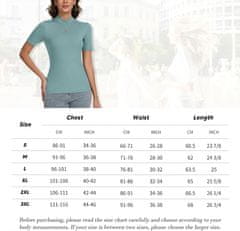 Nikcorp Ženska majica s visokim ovratnikom Golf Dopadajuća bluza Slim Fit Mekana Elastična Prozračna s rukavom 1/2 Bazni sloj Svakodnevna odjeća Visoka elastičnost Siva XL