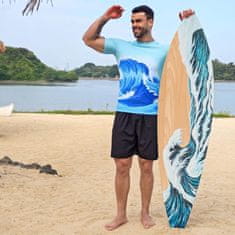 Nikcorp Muška Rash Guard Majica UV Zaštita UPF 50+ Kompresijska Brzosušeća Plava XXL, za plivanje, surfanje i vodene sportove, elastična rastezljiva u 4 smjera, odvodi vlagu, lagana, meka tekstura