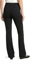 Nikcorp Crne ženske elegantne hlače bootcut slim fit s proširenim nogavicama, 75% najlon 25% elastan, elastične, prozračne, brzosušeće, 4 džepa, veličina XS, boja crna, za posao i svaki dan, proljeće ljeto