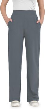 Nikcorp Elegantne ženske poslovne hlače Stretch sive s visokim strukom, ravni kroj (straight fit), elastične i rastezljive, svilenkasto glatka tkanina, duboki bočni džepovi, za posao i svečane prilike