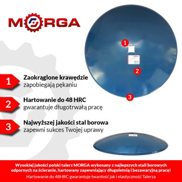 Glatki disk promjera 610 mm, debljine 6 mm, glavčina za montažu AP21, 6 rupa, razmak vijaka za montažu 120 mm, borov čelik