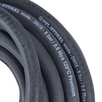 Crijevo za hlađenje i toplu vodu EPDM DN16 6 bara / 0,6 MPa 120°C 20 m Premium, prodaje se na metar