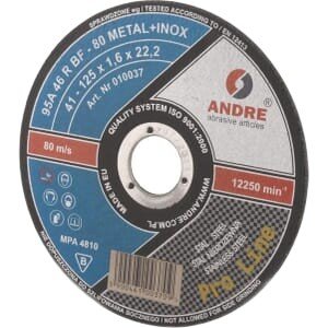 Kramp Plosnata čelična rezna ploča A46T 125x1,6x22,23 mm