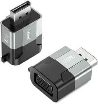 XO muški Displayport na ženski VGA adapter sivi GB016
