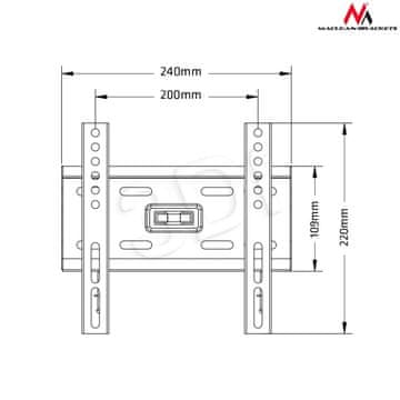 Maclean MC-777 zidni nosač za TV (montaža na zid; 13" - 42"; maks. 35 kg)