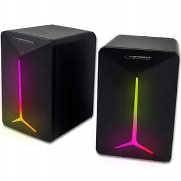 Esperanza ZVUČNICI 2.0 USB LED RAINBOW FREVO EGS105