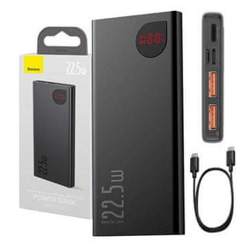 BASEUS Adaman metalna prijenosna baterija 22.5W 10000mAh 2xUSB 1xUSB C 1xMicro 1xLightning PPAD000001