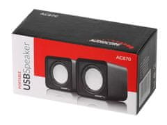 AUDIOCORE AC870B set računalnih zvučnika (2.0; crni)