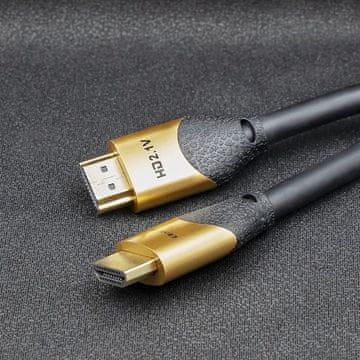 Qoltec HDMI KABEL V2.1 ULTRA VISOKA BRZINA 8K | 60HZ | 26AWG | ZLATNI | 5M