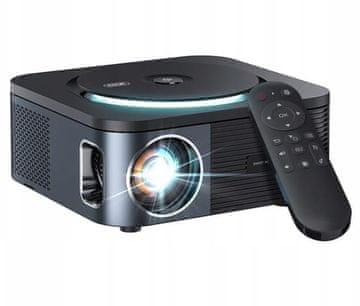 XO projektor FF01 120 inča crni 1080P 500 lumena USB Wifi Netflix Disney Youtube
