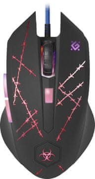 Defender FORCED ŽIČANI MIŠ GM-020L 800/1800/2400/3200 DPI 6P + PAD + GAME 52020