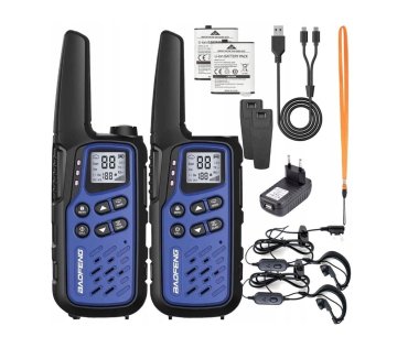 Baofeng BF-T25E tamnoplavi voki-toki, 2 komada