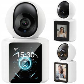XO CR03 Wifi IP kamera za unutarnju upotrebu, rotirajuća video kamera, pametni noćni vid, pametni zaslon