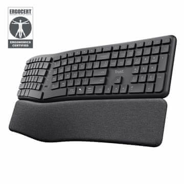 Trust Keyra bežična ergonomska tipkovnica za više uređaja