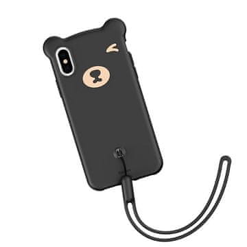 BASEUS Medvjedić za iPhone XS Max crni WIAPIPH65-BE01