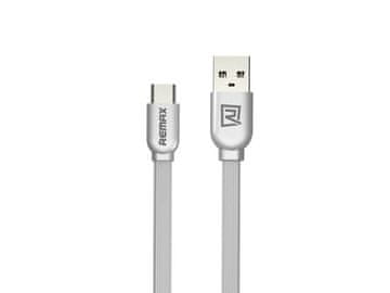 REMAX RC-047a ravni USB / USB tip C kabel 1m srebrne boje