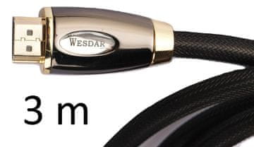 HDMI kabel 3 m 4K Full HD s pozlaćenim pletenjem M555051