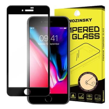 WOZINSKY kaljeno staklo s punim ljepilom za iPhone SE 2022 / SE 2020 / 8 / 7 crno
