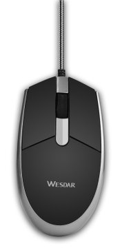 Wesdar X1 M555042 srebrni žičani miš