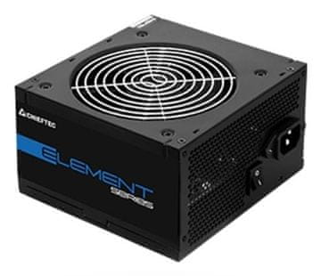 Chieftec Napajanje||500 W|Učinkovitost 80 PLUS BRONZA|Aktivni PFC|ELP-500S