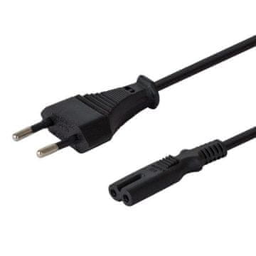 SAVIO CL-100 2-pinski Ž - Euro M kabel 1,8 m crni