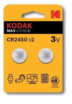 Kodak litijeve baterije MAX CR 2450 blister x 2 kom (f)