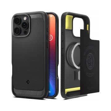 Spigen Rugged Armor Mag MagSafe futrola za iPhone 17 Pro crna, 1 kom.