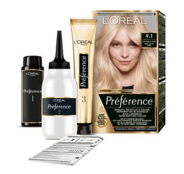 L’Oréal Farba do włosów Preference Recital 9.1 Jasny popielaty blond