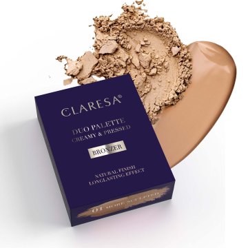 Claresa Kremowo-pudrowa paleta do konturowania Bronzer Palette Creamy & Pressed 01 More Sculpted 8,5 g