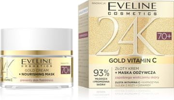 Eveline Krem-maska odżywcza 24K Gold Vitamin C Złoty 70+ 50 ml