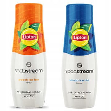 SodaStream 2x Lipton ledeni čaj breskva sirup + ledeni čaj limun