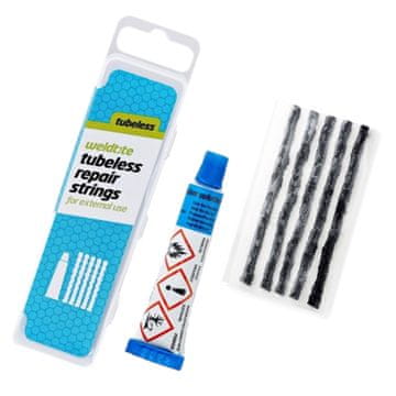 Weldtite Zestaw Naprawczy Bezdętkowych 5 Wkładów + Klej TUBELESS REPAIR KIT