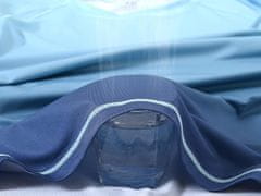 Nikcorp Muška majica za plivanje rashguard, brzosušeća i prozračna, lagana, 4-way stretch tkanina, ravni šavovi, antibakterijska, vodootporna, moderan gradijent, plava, 3XL, za plažu i bazen