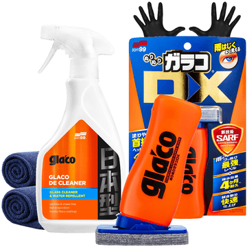 Soft99 Glaco DX + De Cleaner nevidljivi brisač + sredstvo za čišćenje prozora