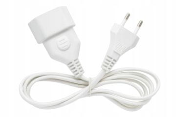 Produžni kabel za LED lampice za božićno drvce, bijeli, EU produžetak, 5 m