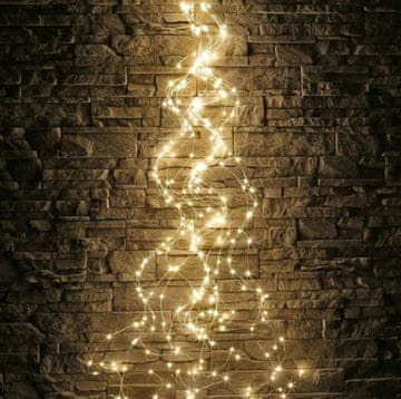 Anđeoske lampice za božićno drvce 200 LED žica za zavjese 2 m toplo bijela