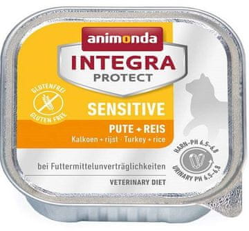 Animonda Cat | Integra Protect Sensitiv | Mokra hrana za mačke s intolerancijom na hranu - 100 g poslužavnik - puretina s rižom 100 g