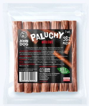 John Dog | Poslastice - Premium štapići 98% mesa | Pakiranje od 7 - Goveđi štapići - 7 kom.