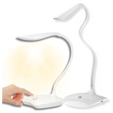MFC ŠKOLSKA STOLNA LAMPA 14 LED USB DODIR BIJELA LAMPA NA DODIR