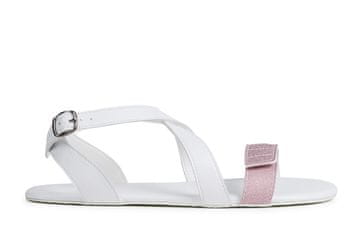 Ahinsa shoes Ženske bose sandale Hava Sparkle bílé 38