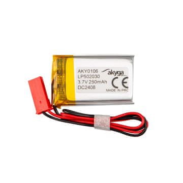 Akyga Li-Po baterija LP502030 AKY0106 3.7V / 250mAh PCM JST 2-pinski konektor 150mm