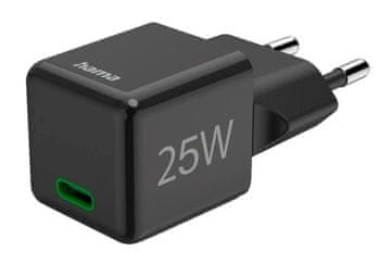Hama Super Mini Power Delivery Quickcharge USB-C 25W crni zidni punjač