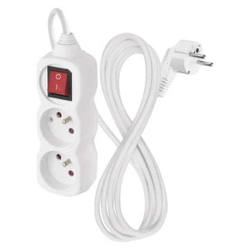 Produžni kabel s 2 utičnice s uzemljenjem 16A 2 m
