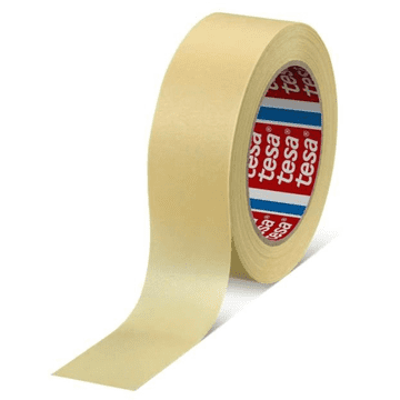Tesa Basic maskirna traka 50m x 19mm krem boje, papirnata traka opće namjene, prirodna guma, zaštita površine