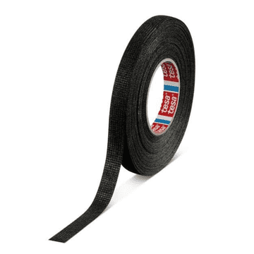 Tesa Tkana traka s florom 15m x 9mm, crna zvučnoizolacijska traka, flis traka, elastična